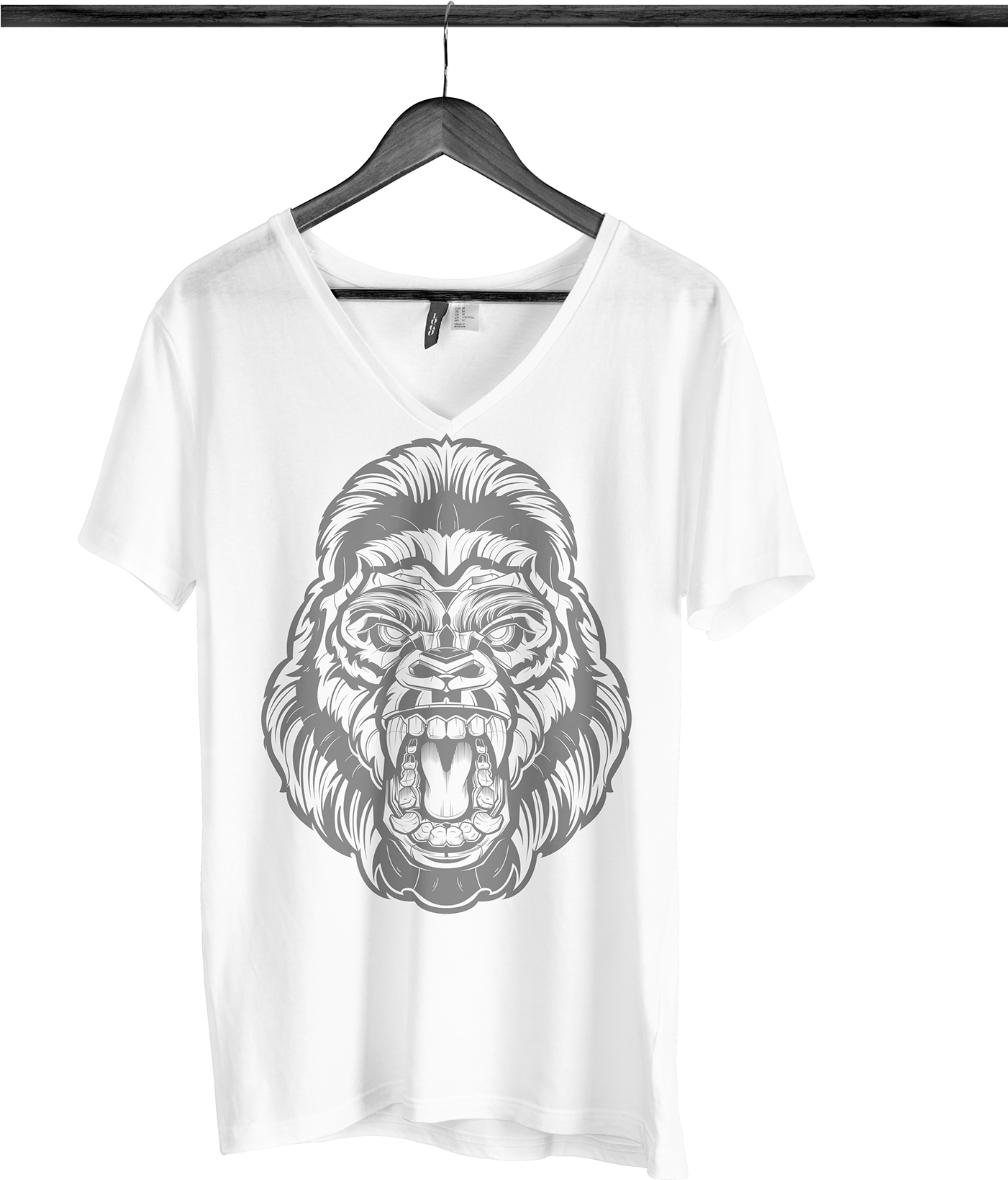 Follow Me On Twitter - Face Gorilla Drawings Clipart (1401x1639), Png Download