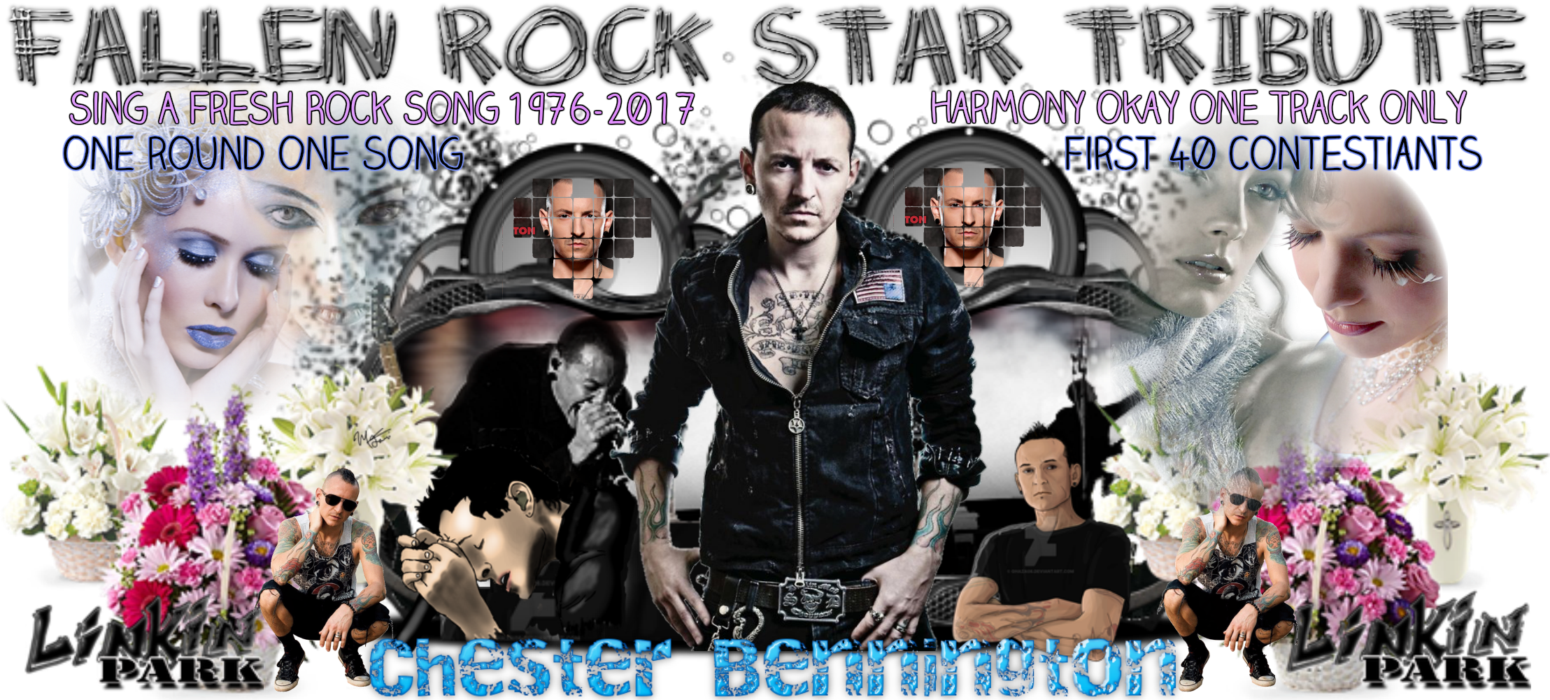 A Rock Tribute To Chester Bennington - Album Cover Clipart (2222x1000), Png Download