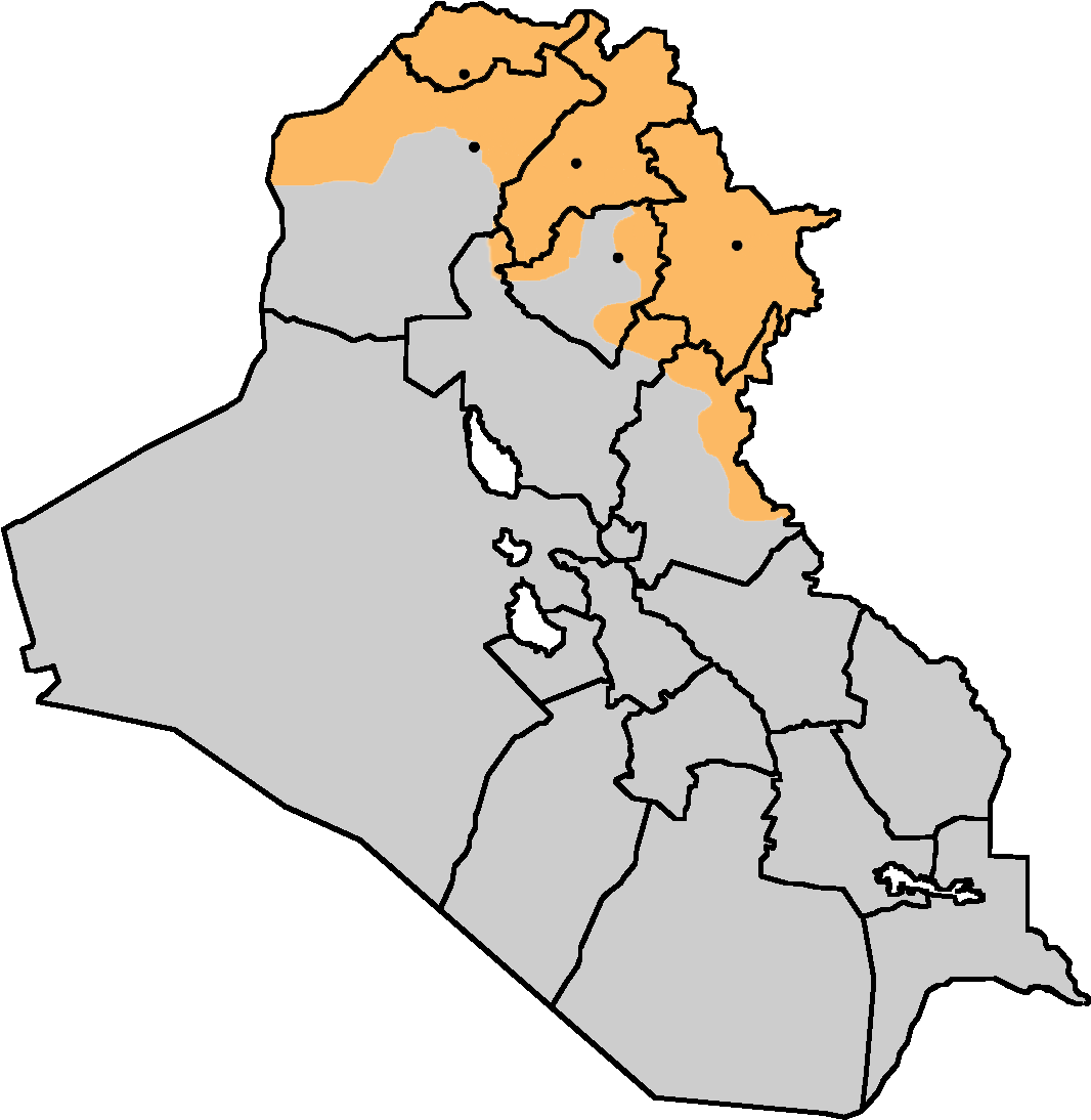 Iraqi Kurdistan - Kerbela Şehri Harita Clipart (1078x1124), Png Download