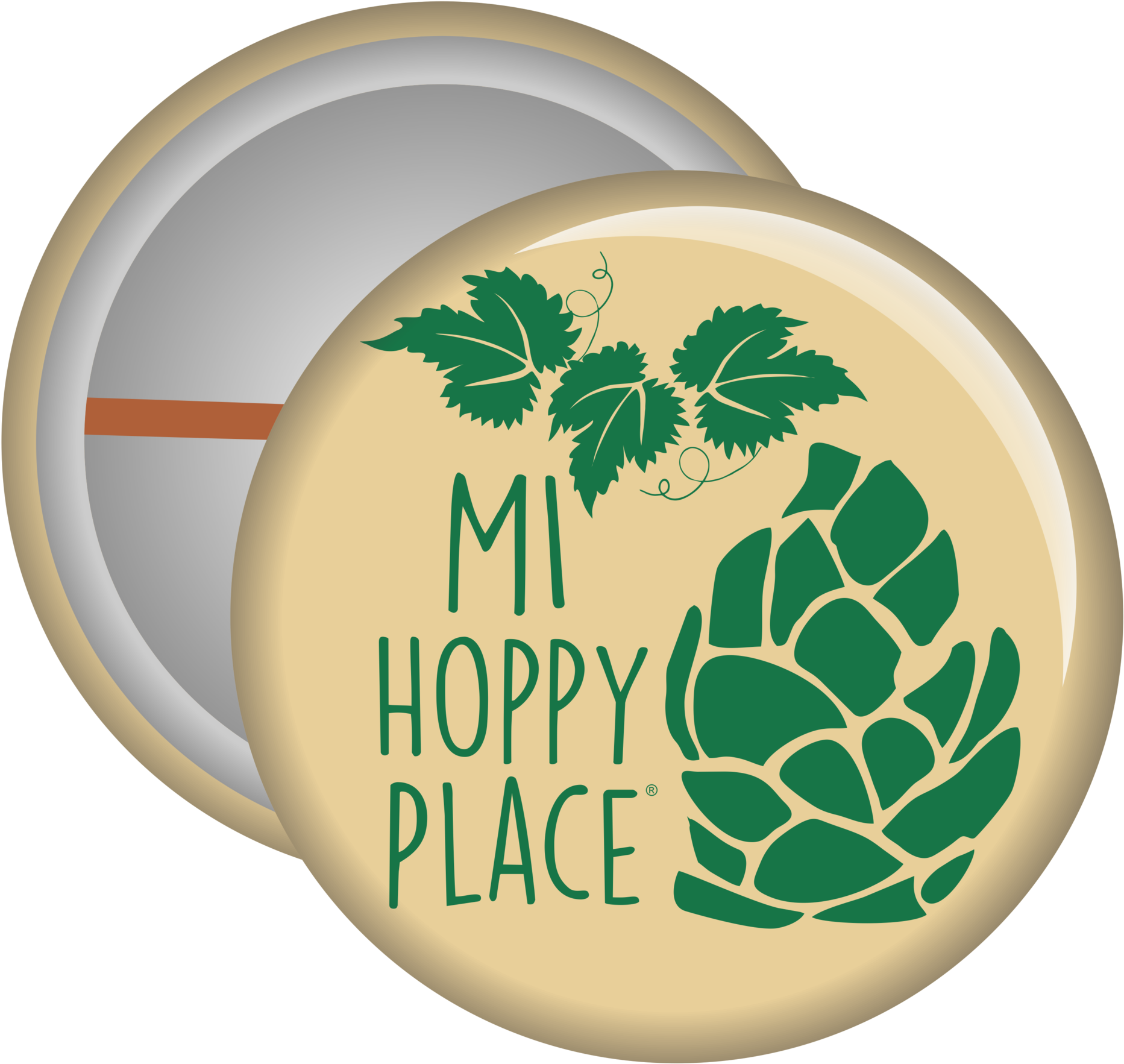 Home > Products > Mi Hoppy Place Button Pin - Illustration Clipart (1865x1765), Png Download