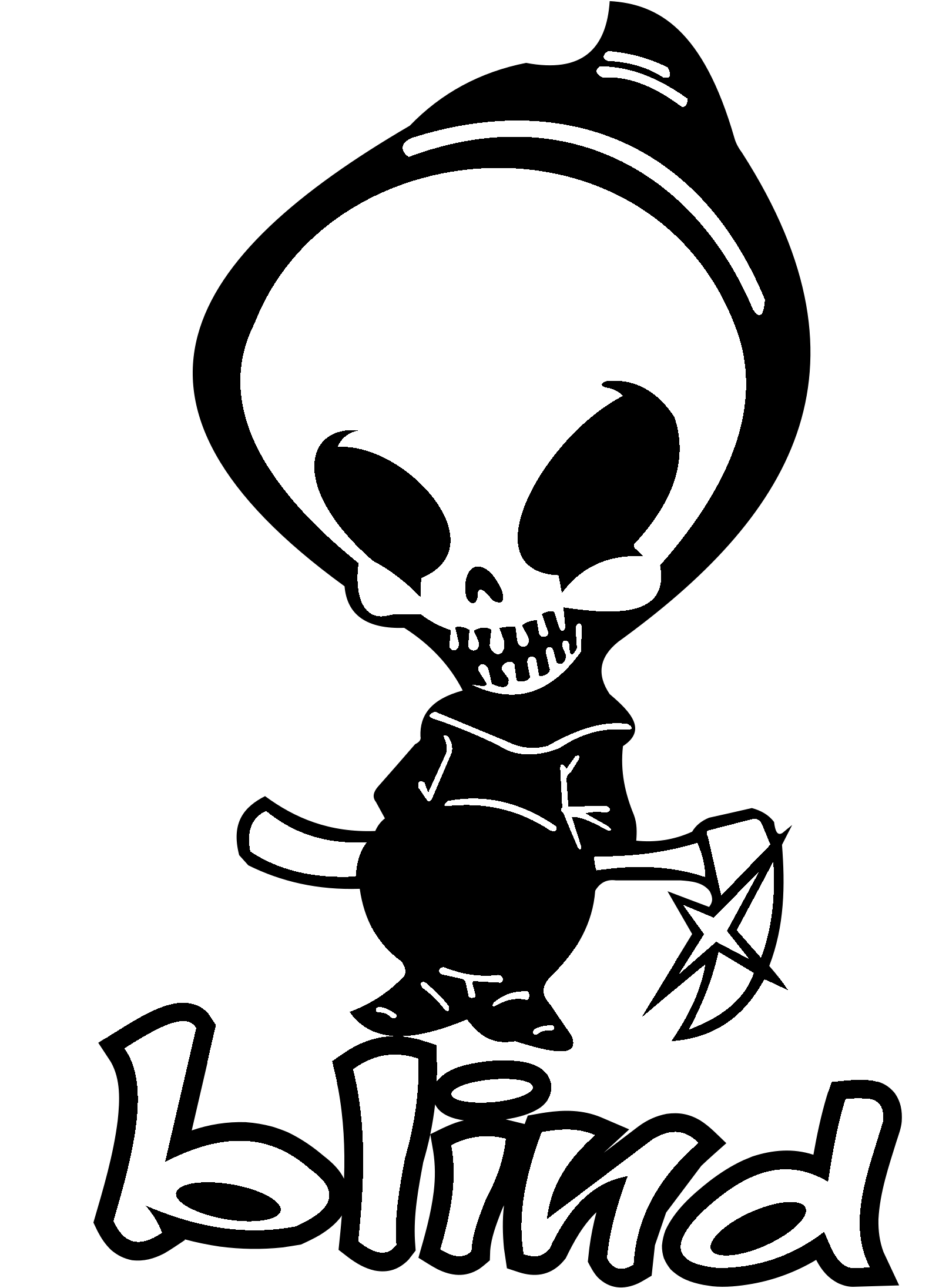 Blind Jeans Logo Black And White - Blind Skateboarding Clipart (2400x2400), Png Download