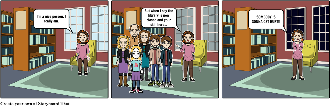 The Mean Librarian - Cartoon Clipart (1164x385), Png Download