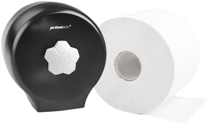 Jumbo Toilet Paper Dispenser, Black, Flower, - Circle Clipart (733x448), Png Download