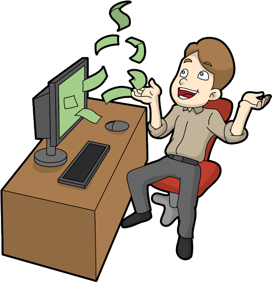 There Are A Lot Of Ways In Which You Can Earn Money - Cartoon Man Getting Money Png Clipart (640x640), Png Download