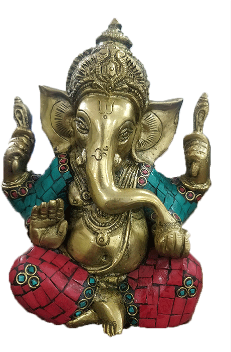 Roque Handicrafts Ganesha Stone Work Big Ears - Statue Clipart (700x700), Png Download