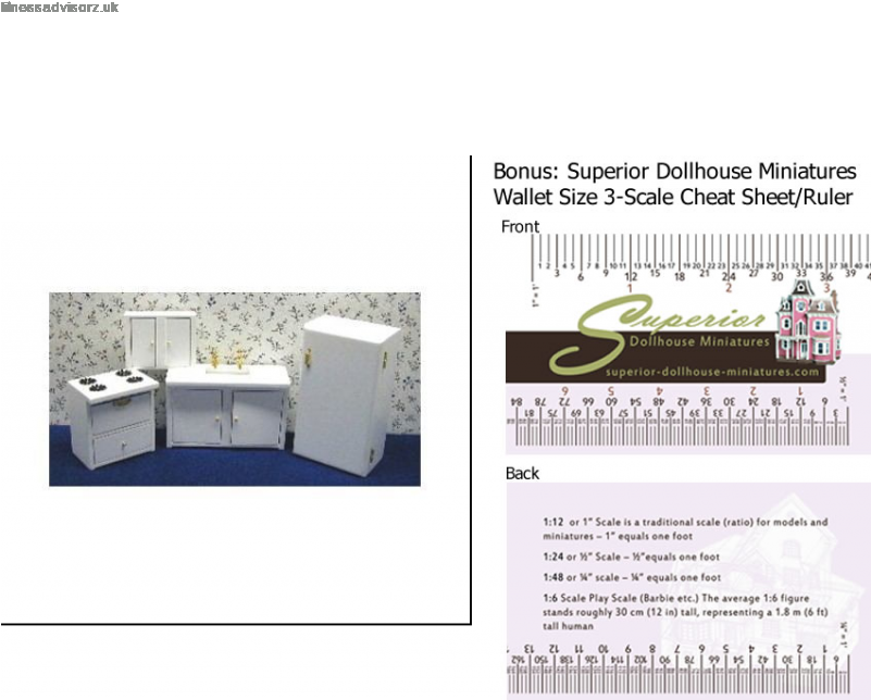 Online Cheap Dollhouse Miniature White Modern Kitchen - Dollhouse Clipart (800x785), Png Download