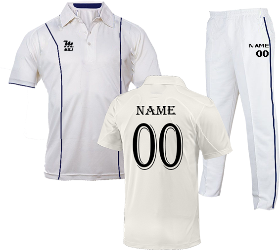 Kids Cricket Dress - Cricket White Jersey Design Clipart (600x600), Png Download