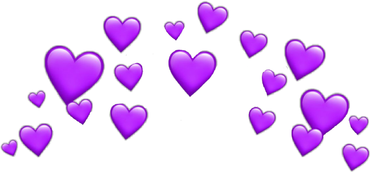#hearts #heart #purple #snapchat #filter #crown #heartcrown - Blue Heart Snapchat Filter Clipart (1024x1024), Png Download