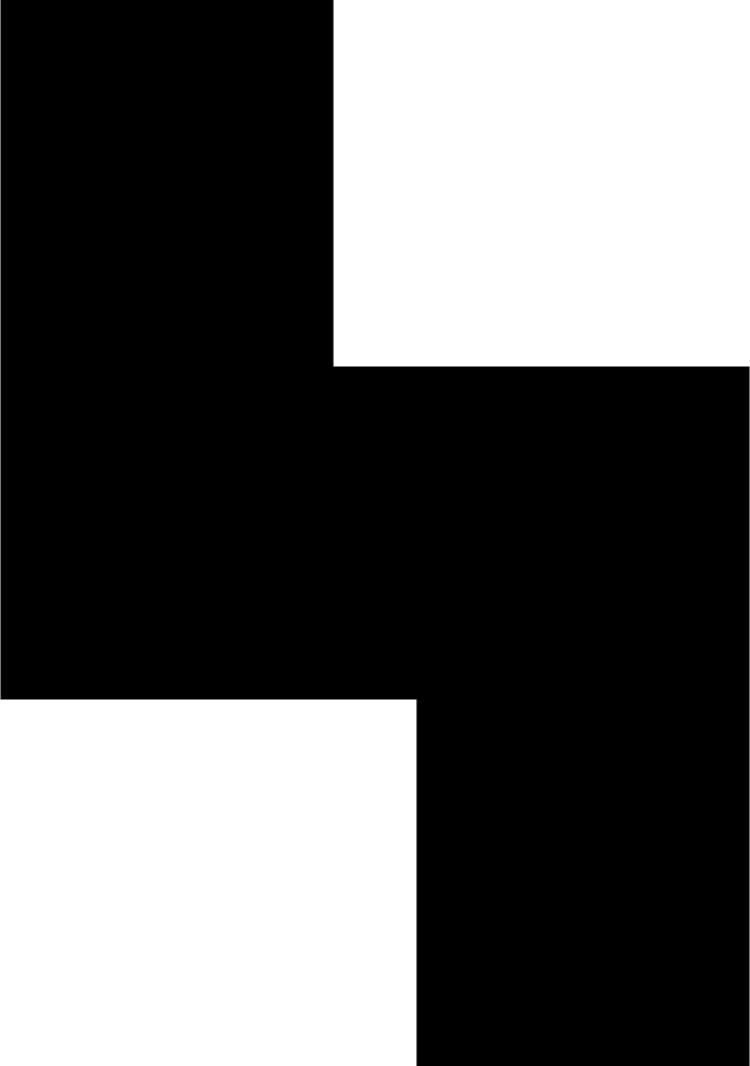 S Block Tetris - Black-and-white Clipart (690x980), Png Download