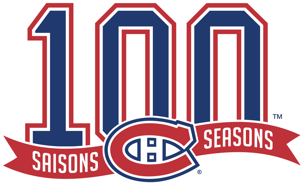 Montreal Canadiens Centennial - Montreal Canadiens 100 Years Clipart (1200x714), Png Download