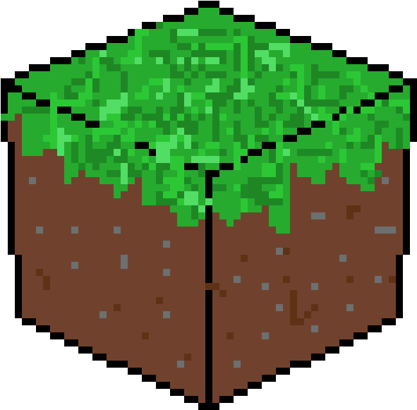 Grass Block - Computer Pixel Art Png Clipart (650x610), Png Download