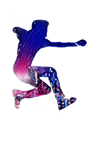 #silhouette #stencil #jumping #nyc #freetoedit - Ice Dancing Clipart (301x523), Png Download