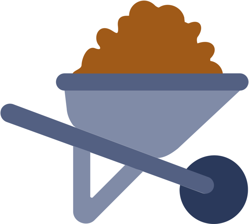 Commercial Construction - Wheelbarrow Clipart (800x717), Png Download