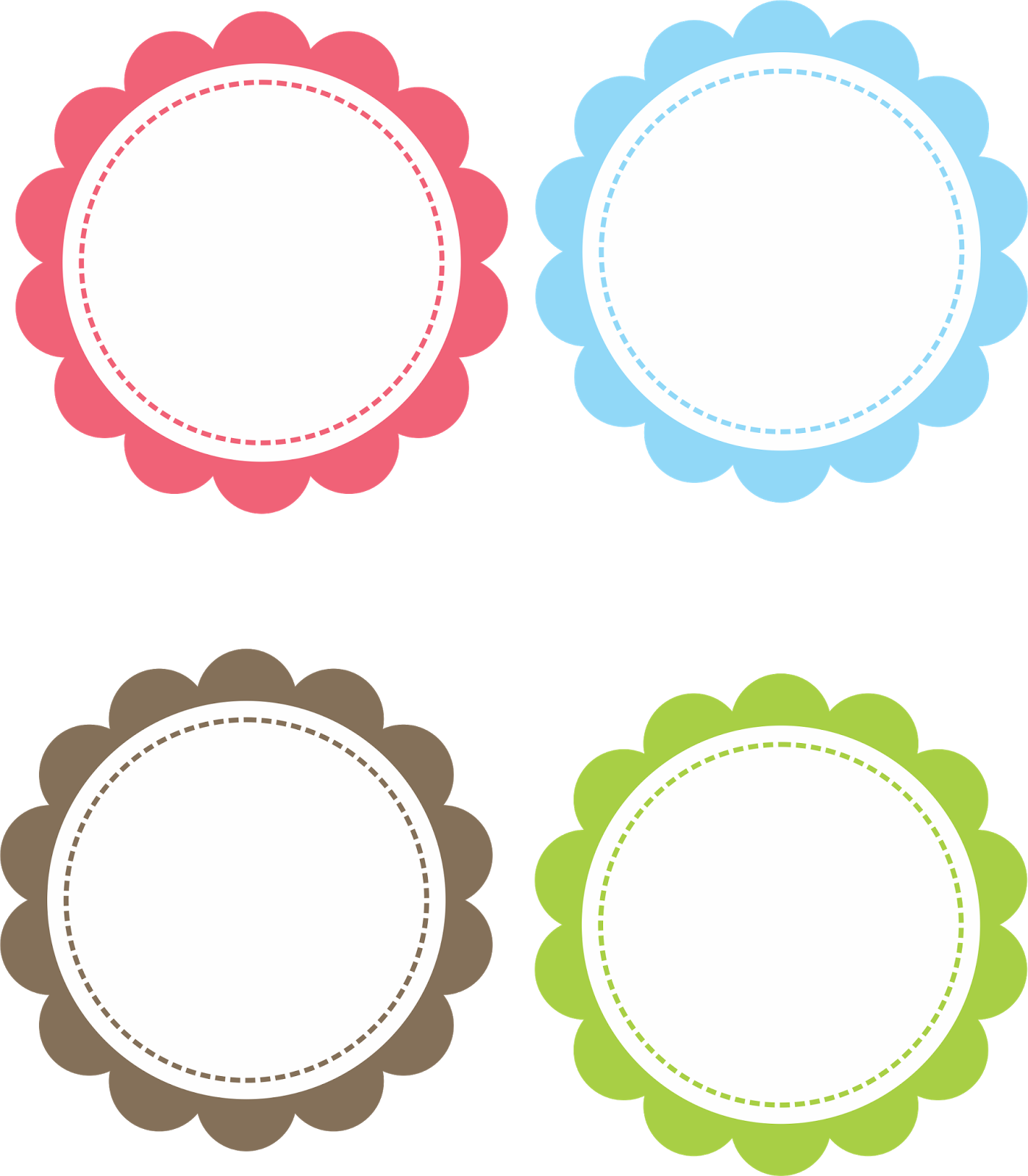 Scalloped Grátis Para Baixar - Moldes De Tags Para Lembrancinhas Clipart (1398x1600), Png Download