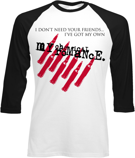My Chemical Romance Mcr Friends Raglan - Mcr I Don T Need Your Friends Clipart (600x600), Png Download