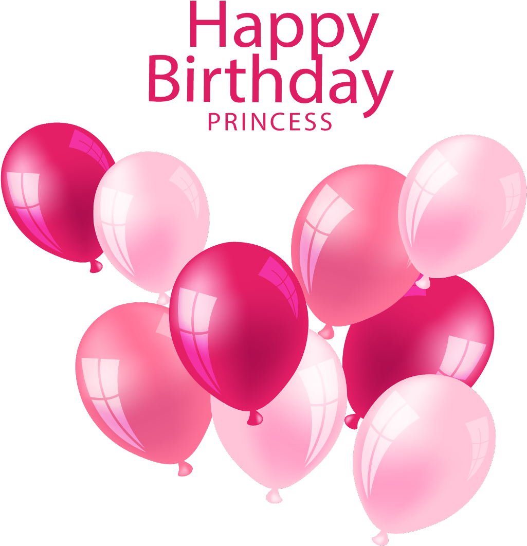 #vector Material#party Balloon#pink Balloon#romantic - Happy Birthday Daughter Quotes Clipart (1024x1083), Png Download