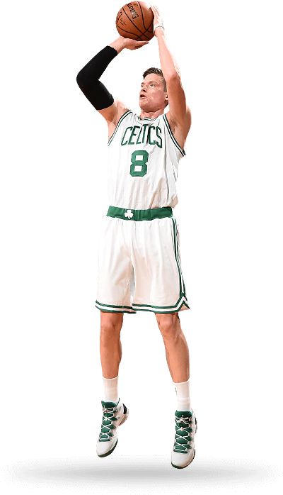 Basketball, Boston Celtics, Nba, Clothing, Basketball - White Basketball Player Png Clipart (440x700), Png Download