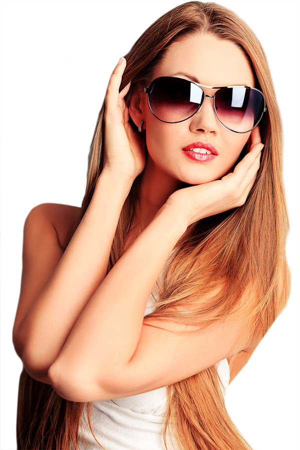 Girl With Glasses Png - Girl With Sunglasses Png Clipart (600x900), Png Download