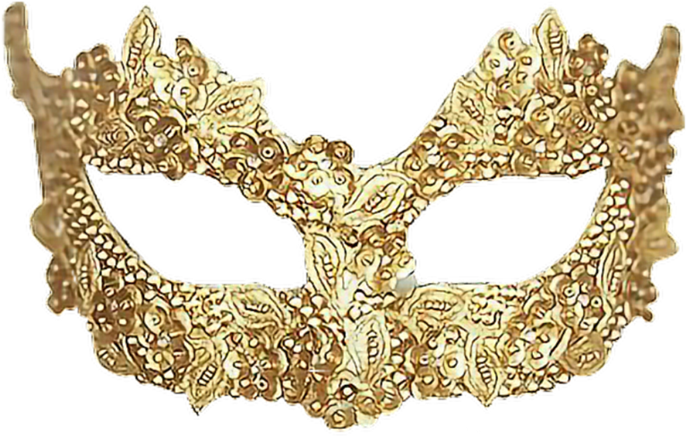 #mask #masks #gold #golden #ftestickers #tumblr - Mask Clipart (779x500), Png Download
