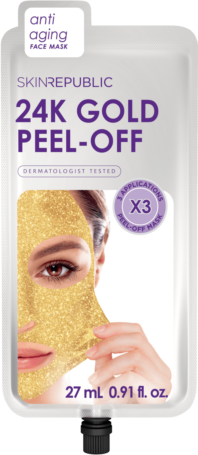 Skin Republic Gold Peel-off Face Mask - Magazine Clipart (653x1500), Png Download