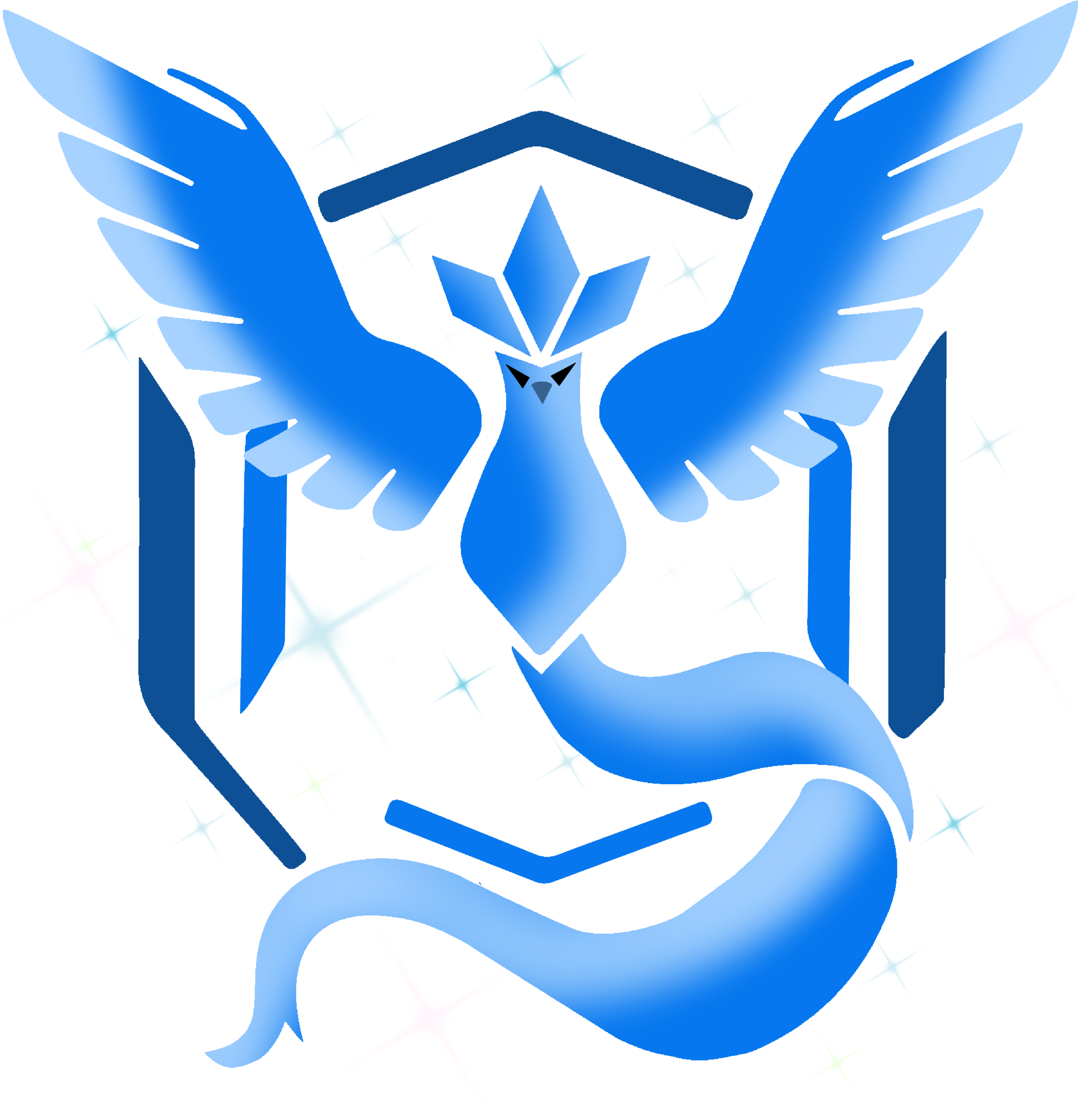Blue Background Pokemon Go - Mystic Pokemon Go Clipart (4200x4800), Png Download