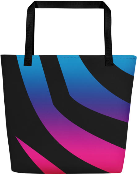 Zebra Print Beach Bag - Tote Bag Clipart (600x600), Png Download