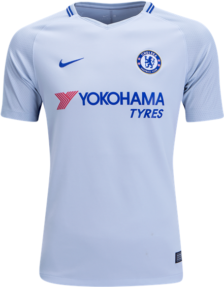 Chelsea 17/18 Away Youth Kit Hazard - Chelsea 17 18 Away Kit Clipart (600x600), Png Download