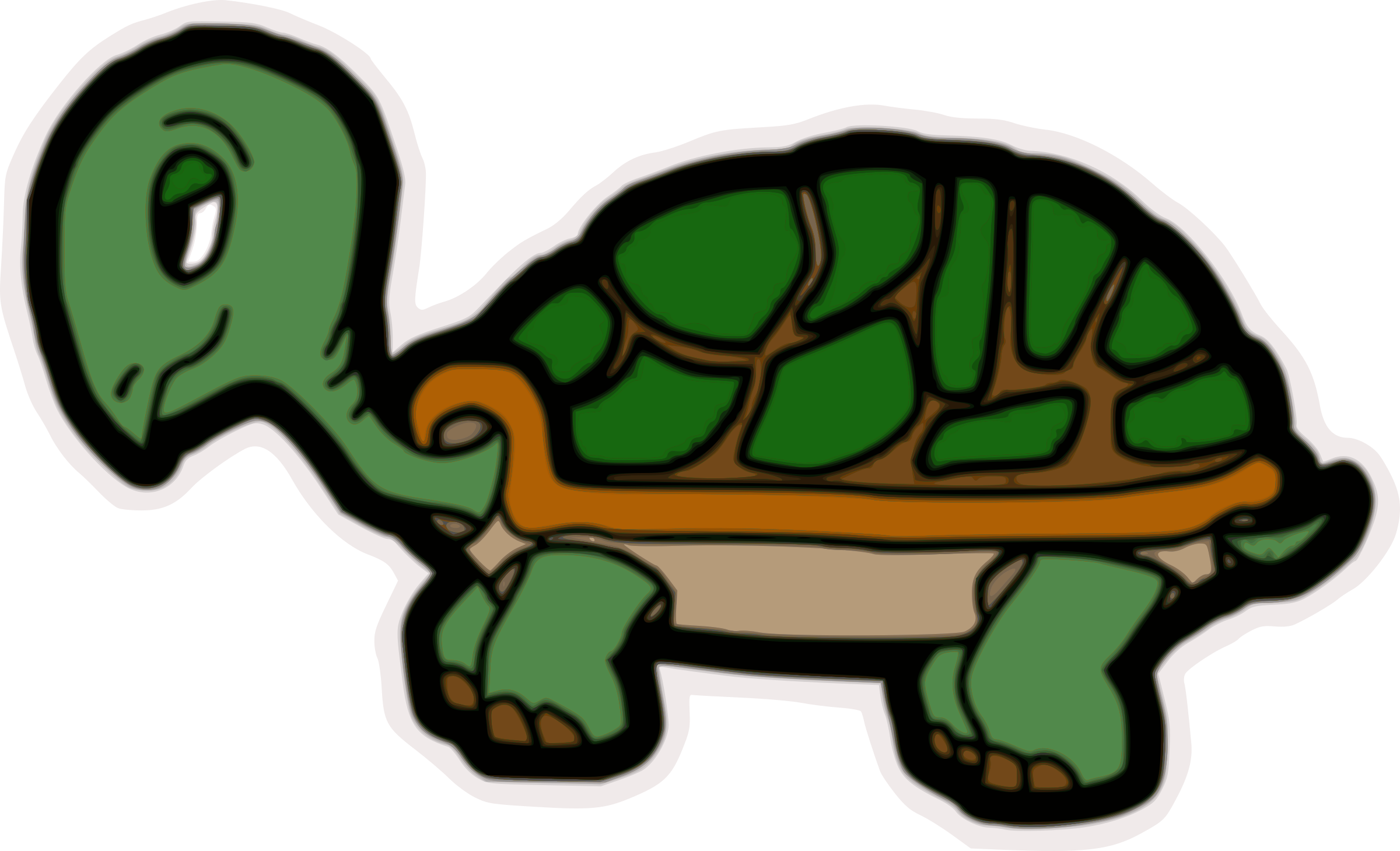 Clipart - Turtle - Slow Turtle Clipart - Png Download (2400x1459), Png Download