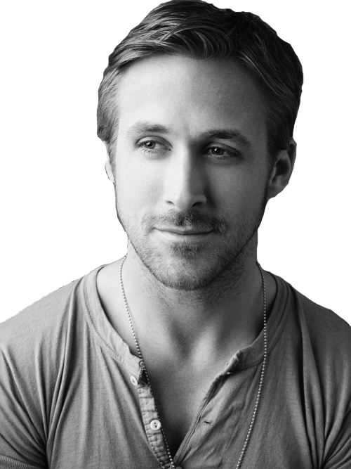 Ryan Ryan Gosling, Male Faces, Beautiful Guys, Male - Ryan Gosling Blue Henley Clipart (500x667), Png Download