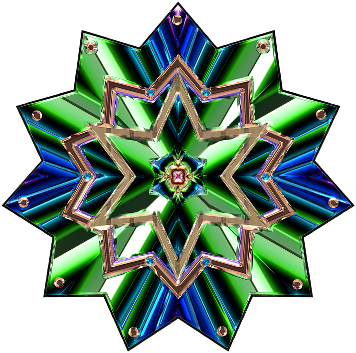 Jewel Star Design Decoration Gem Bright Shiny - Star Jewel Transparent Clipart (720x720), Png Download