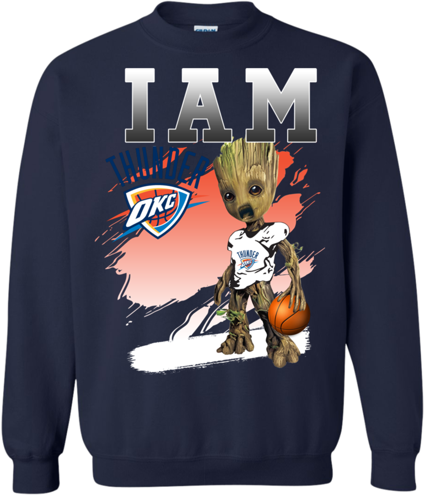 Oklahoma City Thunder Groot I Am T-shirts Guardians - National Lampoon Christmas T Shirt Clipart (1024x1024), Png Download