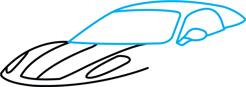 Drawn Ferrari Fast Car Clipart (1280x720), Png Download