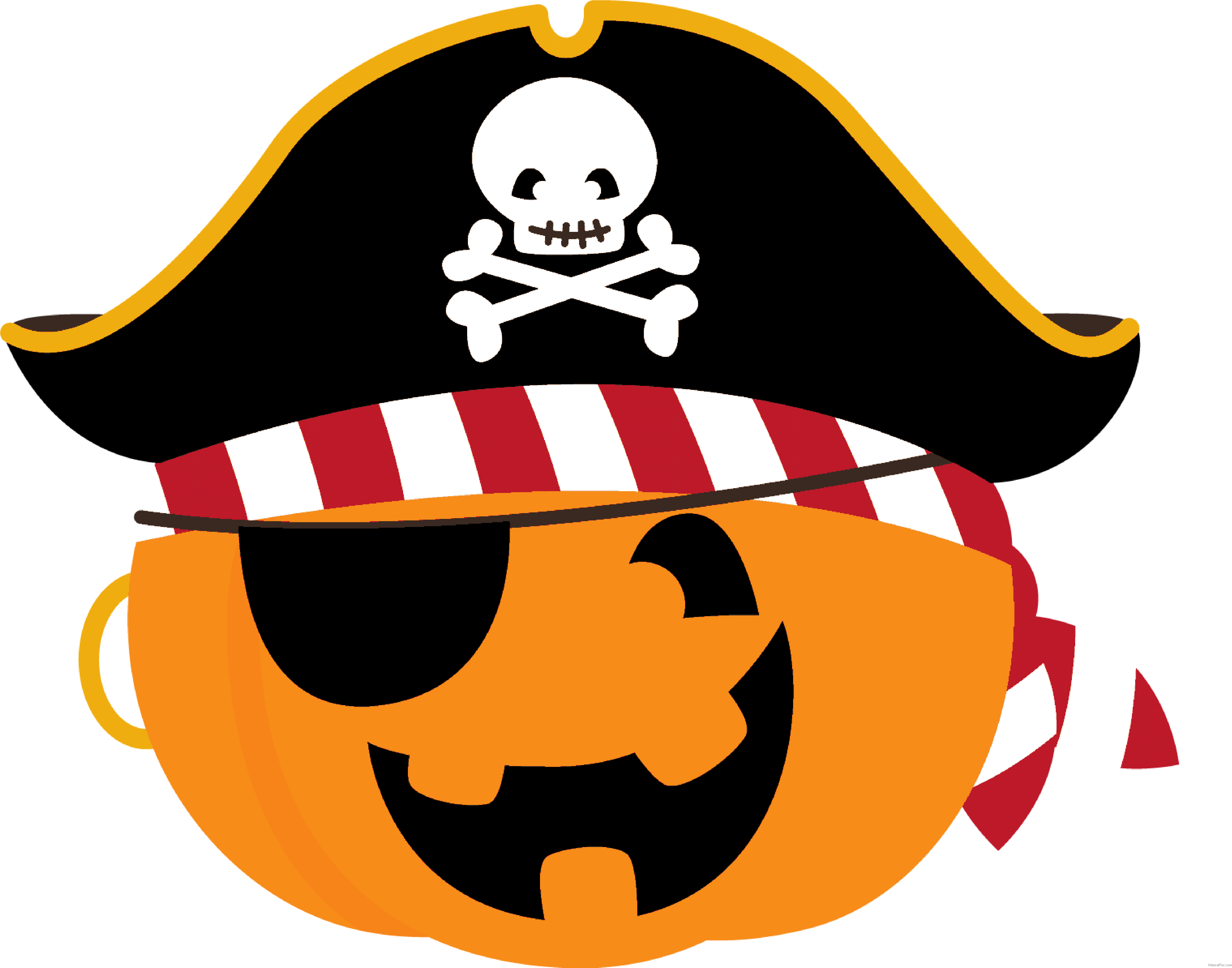 Halloween Vector Clipart Png Transparent Png , Png - Cute Pumpkin Halloween Clipart (4887x3841), Png Download