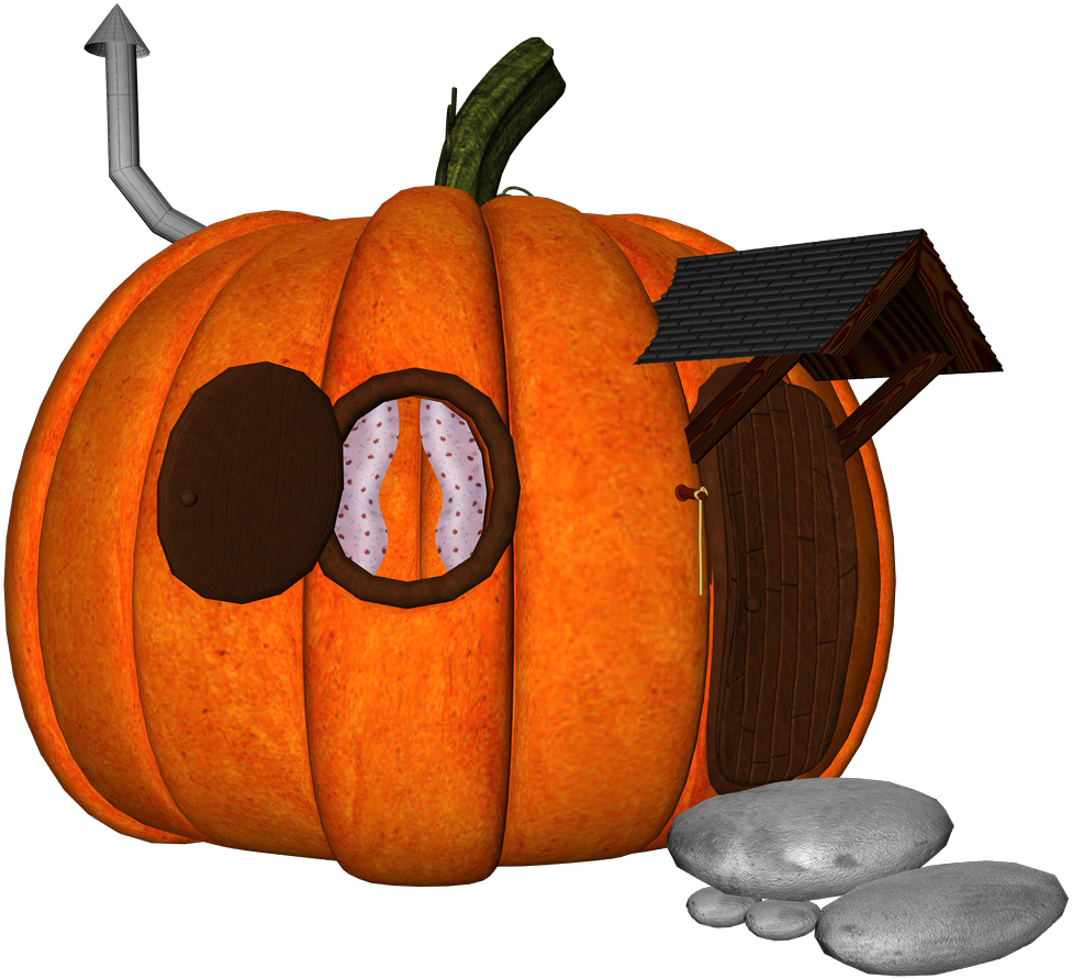 Pumpkin House - Jack-o'-lantern Clipart (996x916), Png Download