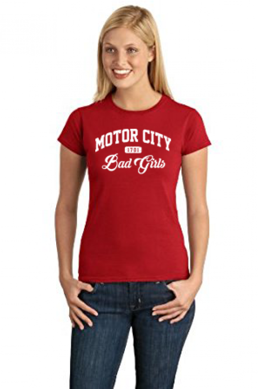 Bad Girls Red White Tee-800x800 - Gildan 64000 Unisex Softstyle T Shirt Female Clipart (800x800), Png Download