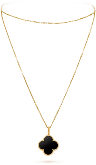 Magic Alhambra Long Necklace, 1 Motif, Gold - Van Cleef & Arpels Clipart (620x620), Png Download