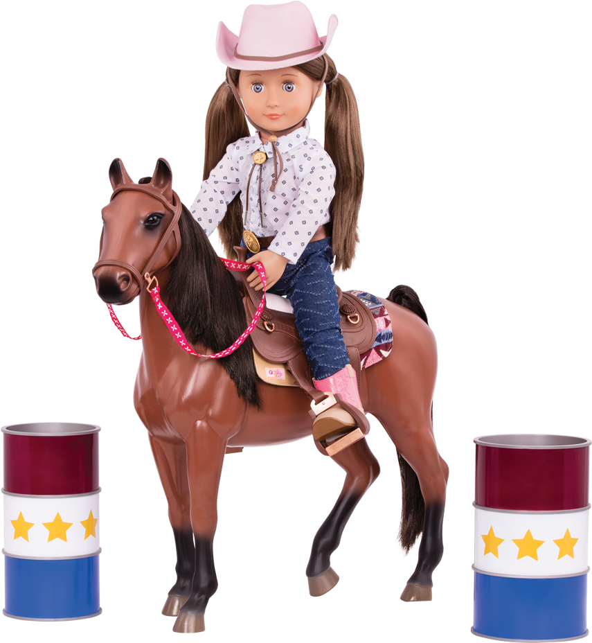 Barrel Racing Set With Darcy Lynn Riding Horse - Sorrel Clipart (1050x1050), Png Download