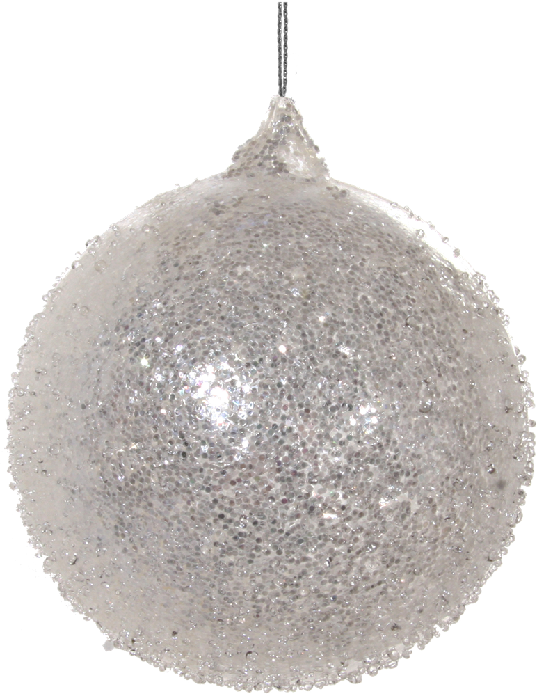 Christmas Ball Glitter White - Christmas Ornament Clipart (772x1000), Png Download