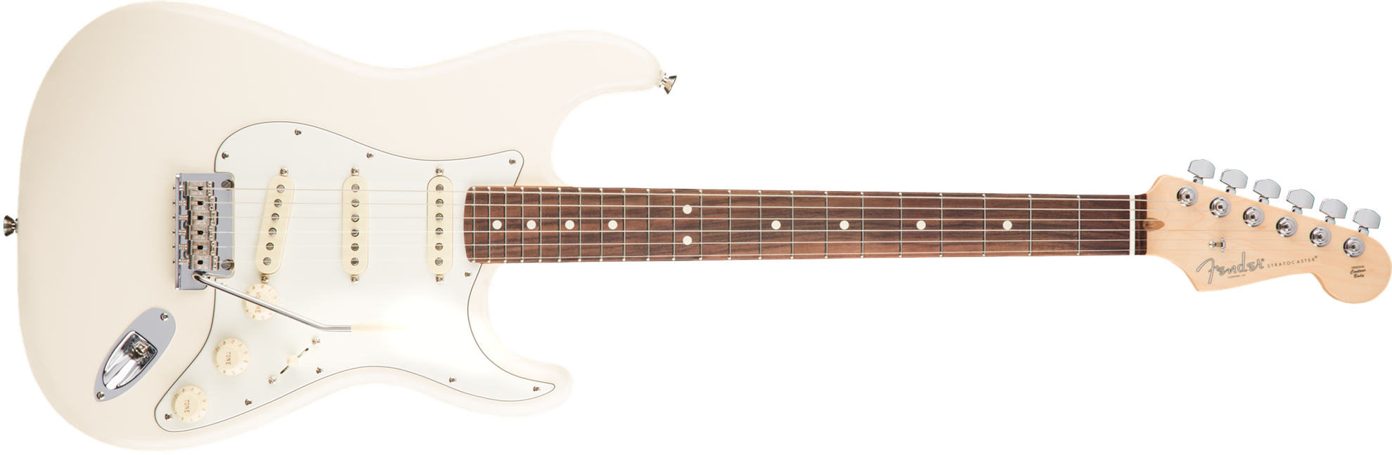 Fender American Professional Stratocaster Electric - American Professional Stratocaster Hss Olympic White Clipart (1980x648), Png Download