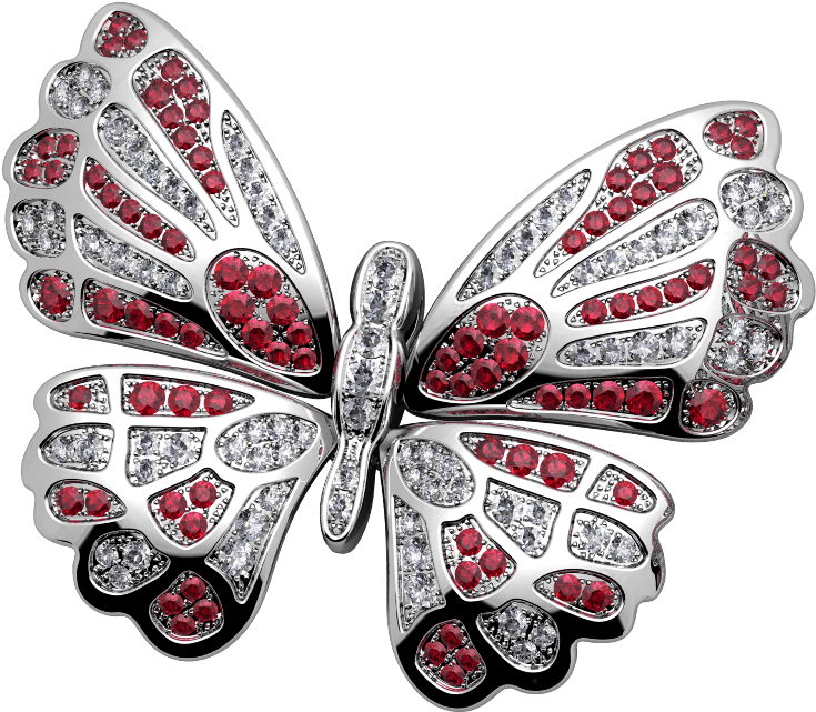 Red Butterfly - American Painted Lady Clipart (800x704), Png Download