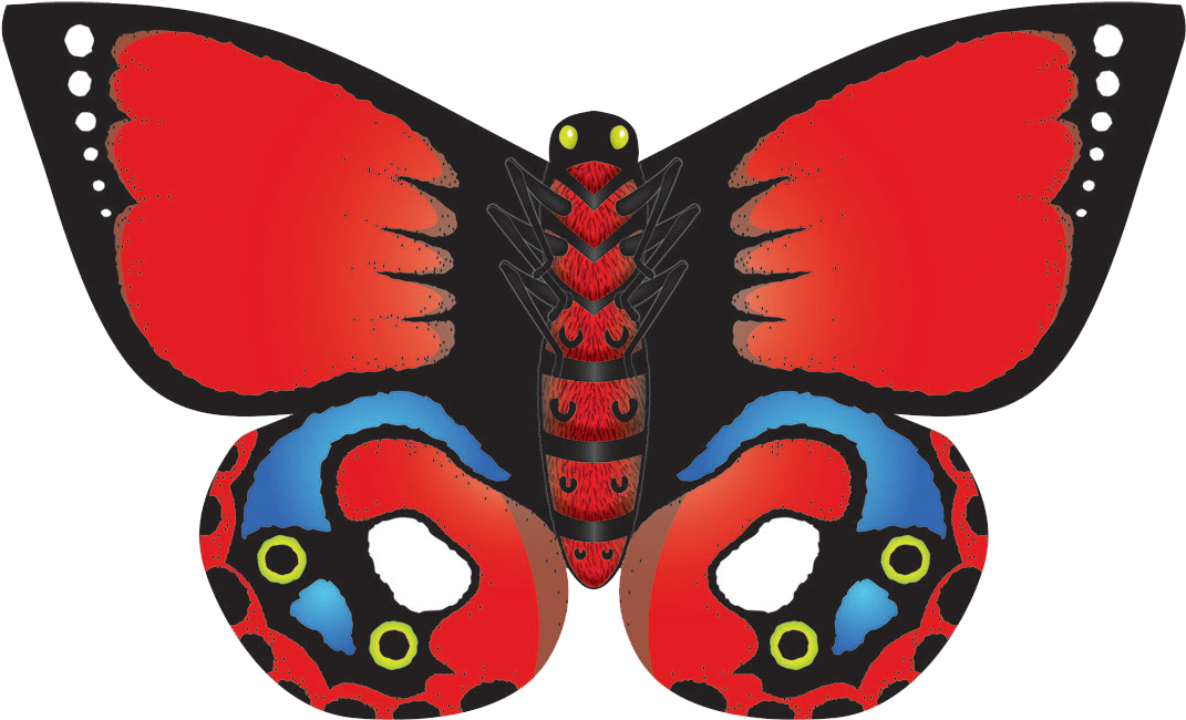 32" Indian Red Butterfly Kite - Swallowtail Butterfly Clipart (1200x857), Png Download