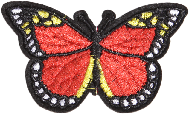 Special Red Butterfly Iron On Customized Patches - Parches De Mariposas Clipart (780x780), Png Download