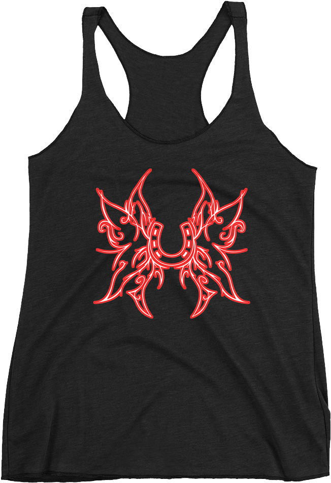 Red Butterfly Horseshoe Tank - Top Clipart (1000x1000), Png Download