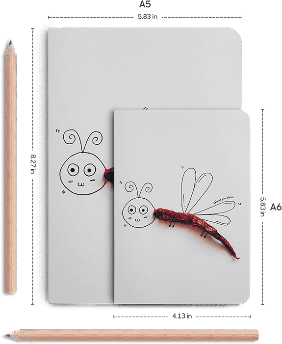 Dailyobjects Red Butterfly A5 Notebook Plain Buy Online - Sketch Clipart (600x700), Png Download
