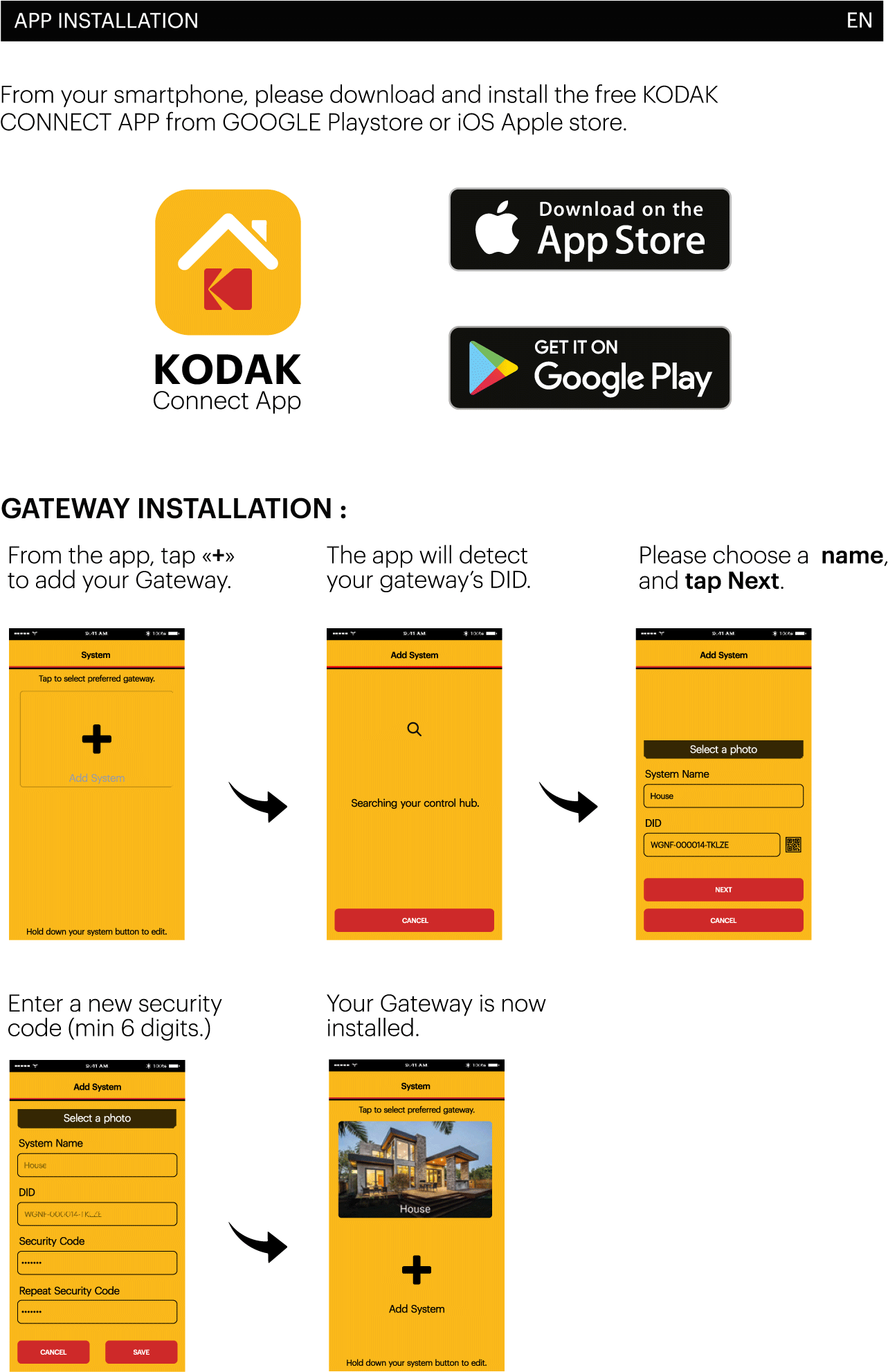 Kodak Alarm Security Sa101 - App Store Clipart (1415x2125), Png Download