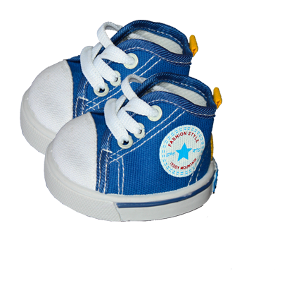 Blue Star Tennis Shoes - Build A Bear Shoes Clipart (520x600), Png Download