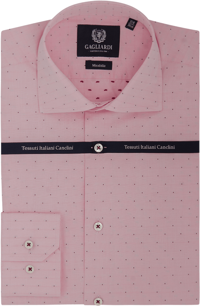 Pink With Raspberry Dot File Coupe Polka Dot Slim Fit - Polka Dot Clipart (1000x1000), Png Download