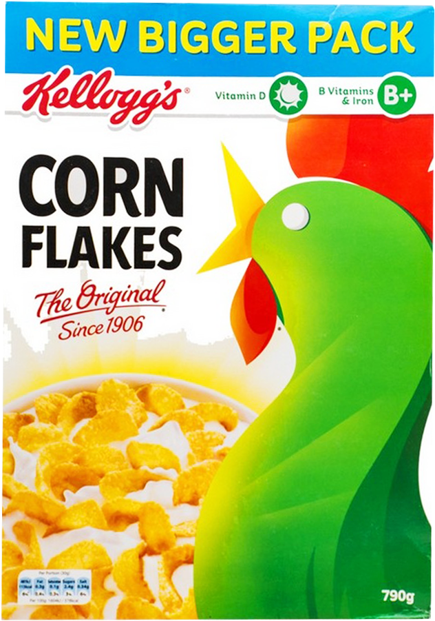 Kellogg's Cereal Corn Flakes 790 Gm - Kelloggs Corn Flakes Uk Clipart (1000x1000), Png Download