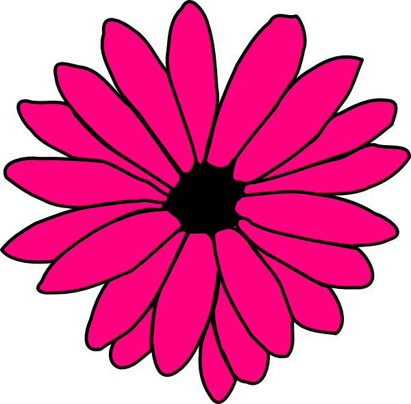 Original Png Clip Art File Pink Daisy Svg Images Downloading - Transparent Background Flower Clipart (600x590), Png Download