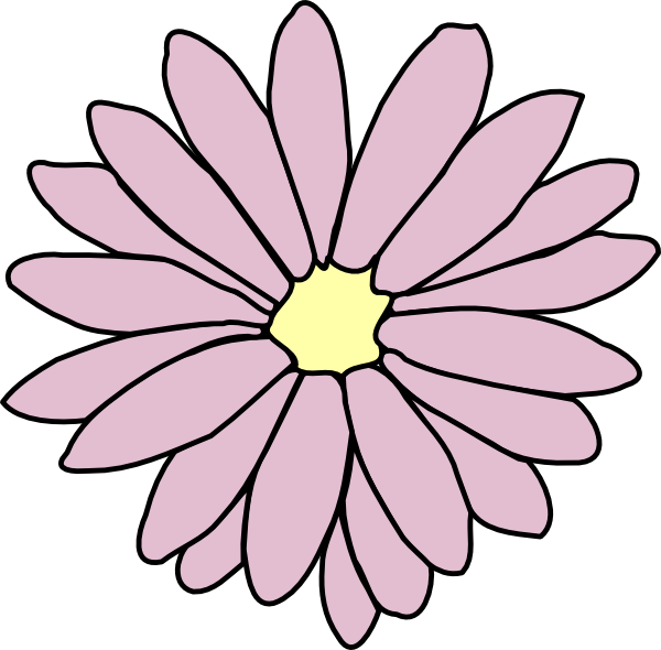 Single Flower Coloring Page Clipart (600x590), Png Download